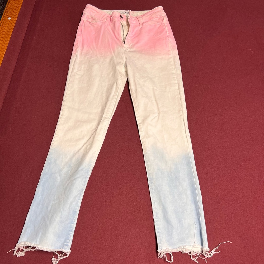 Paige Red, White and Blue Jeans
